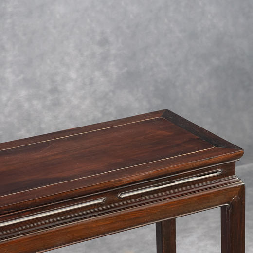 清	红木束腰马蹄腿鱼门洞条桌 商品图3