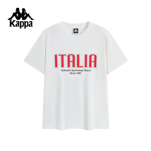 Kappa卡帕背靠背夏季2025新款运动短袖男休闲凉感t恤索罗娜上衣女K0F52TD04 商品图0