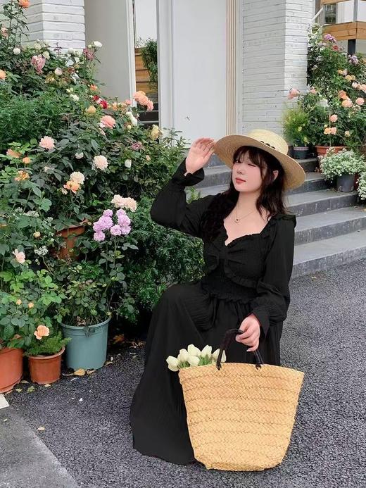 超值购【诗铭洛可】XCY871打揽连衣裙法式茶歇长袖裙A11-3 商品图1