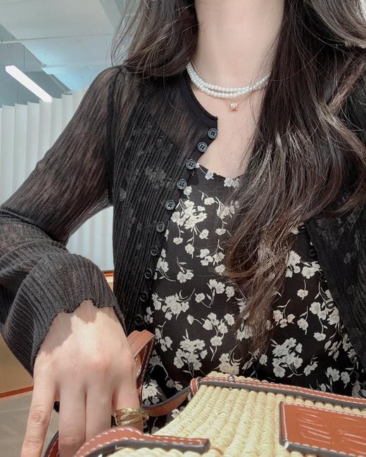 圣罗兰同款竹节麻天丝开衫防晒空调衫自带性感 商品图5