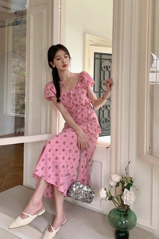 SUMMER & SAGE 法式碎花收腰连衣裙 20312 商品图3