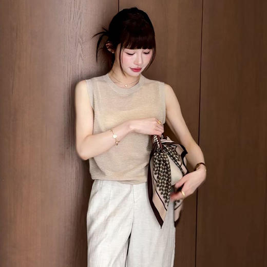 【预售7天】良木礼天丝拼布背心（0873） 商品图0