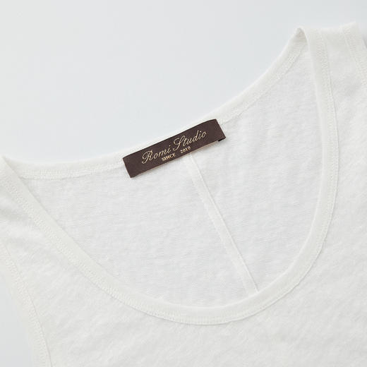 ROMI STUDIO“质感至上”100%亚麻轻薄肌理感V领针织背心RWCRSW3515 商品图2