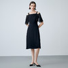 EITIE爱特爱夏季新款气质时尚通勤露肩显瘦修身连衣裙女裙7807523 商品缩略图1