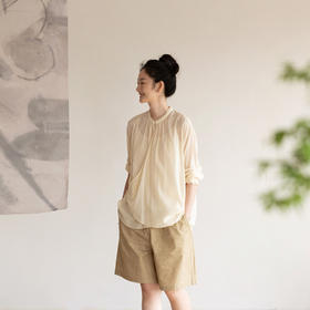 牧衣游原创 100支纯棉轻薄短外套新品通勤设计感文艺开衫 流光羽