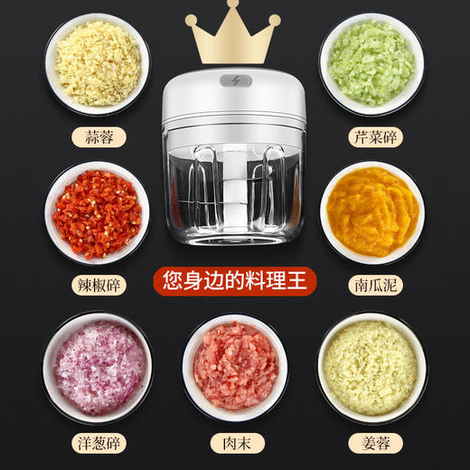 迷你无线电动捣蒜器拉蒜器蒜泥器神器蒜泥机压蒜器打蒜蓉机搅蒜器 商品图3