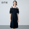 EITIE爱特爱夏季新款气质时尚通勤露肩显瘦修身连衣裙女裙7807523 商品缩略图0