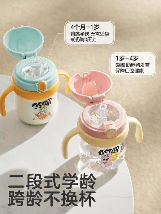 KUB可优比宝宝学饮杯鸭嘴杯儿童吸管杯婴儿水杯6个月以上喝水防呛 商品图1