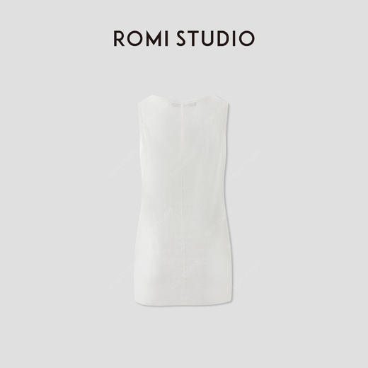 ROMI STUDIO“质感至上”100%亚麻轻薄肌理感V领针织背心RWCRSW3515 商品图1