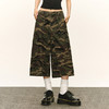 Ariseism 美式复古工装迷彩休闲阔腿七分裤女夏季新款宽松中裤子 商品缩略图0