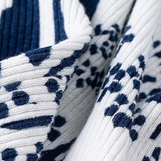 【林栖设计小店】桑蚕丝混纺毛织背心传统蓝印花纹2025夏季新款无袖上衣女1952526 商品图3