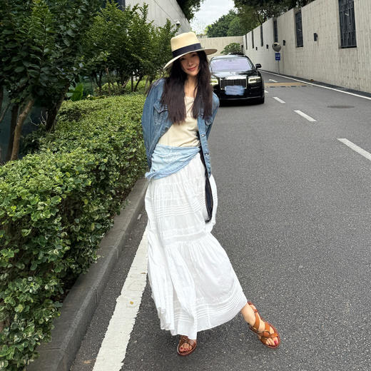 ROMI STUDIO“夏日清新”格纹印花撞色线全棉复古方巾 RWCSPR2695 商品图3