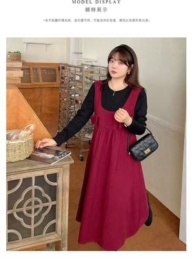 双十二福利！【诗铭洛可】W899连衣裙蝴蝶结假两件长袖裙子