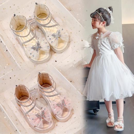 💕【AFJI公主风水钻蝴蝶结凉鞋AF322】每个女孩心中都住着一位公主，✨AFJI 公主凉鞋 ， 将梦幻与时尚完美融合💗，以高品质与高颜值，🥰这款凉鞋，💫粉红色与米白色双色可选 商品图0