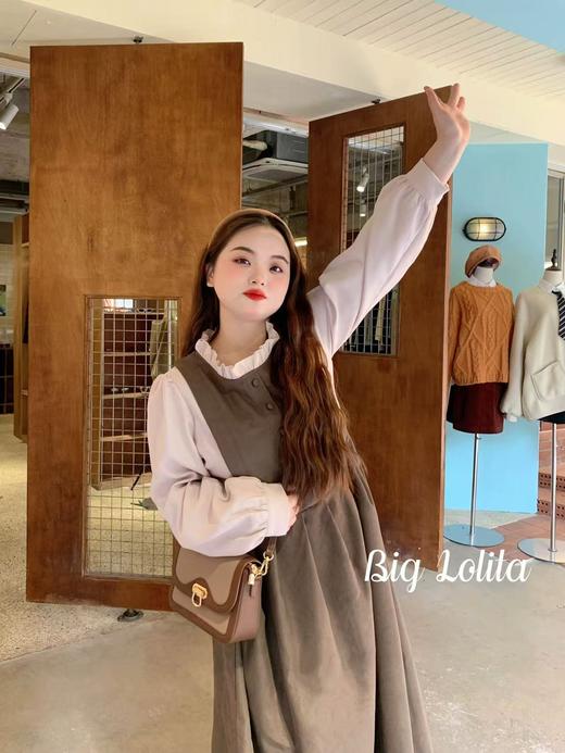 超值购【诗铭洛可】XC2323连衣裙假两件春秋拼色裙子B2-2 商品图2