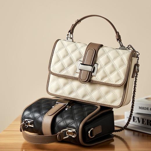 【预售3天】通勤女包百搭流行菱格单肩包2025新款高级感斜挎包D2677 商品图0