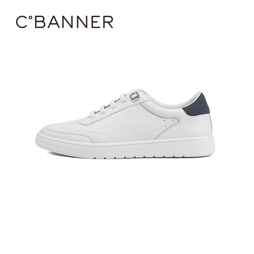 千百度秋季真皮德训鞋舒适低跟橡胶底男鞋德训鞋A25431062 商品图1