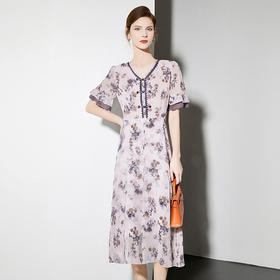 全新升级【铂金会员257/天猫339/差价82】(35635)洛诗琳印花连衣裙夏女2025新款高级漂亮好看时尚气质休闲女装裙子