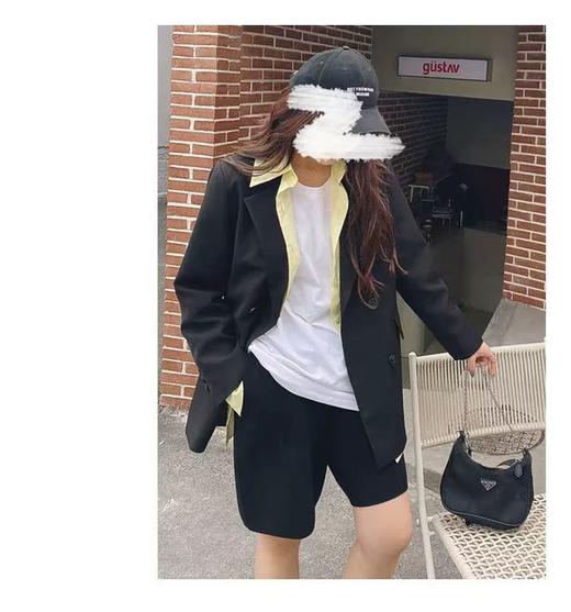 双十二福利！【诗铭洛可】XCY211西服OL风双排扣宽松通勤气质单件外套 商品图2