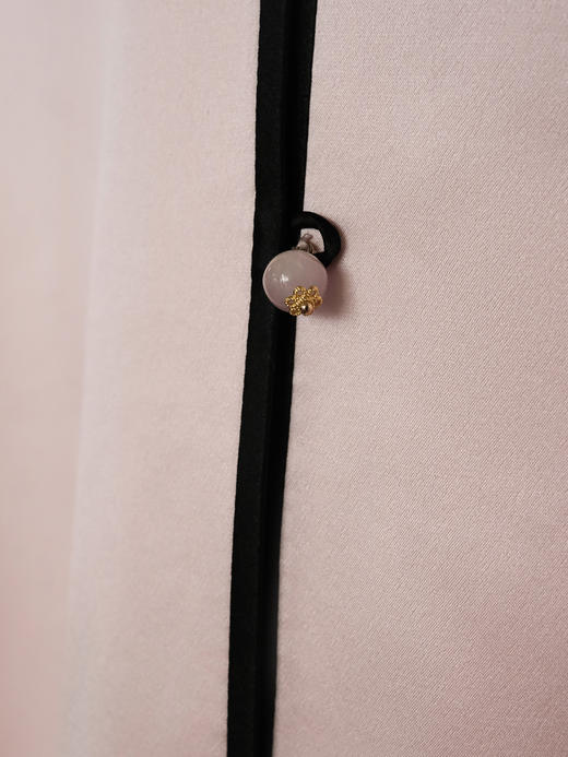 盛唐牡丹大师系列| 重缎牡丹刺绣丝毛外套-粉色 商品图1