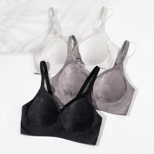 【2件装】茧墨 国风缎面浮雕提花软支撑内衣 商品图6