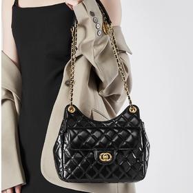 【预售3天】小香风包包女2025新款菱格链条腋下包高级感流浪包单肩斜挎包D2856