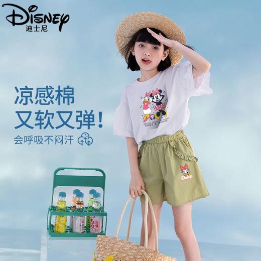 迪士尼女童短袖T恤夏季薄款2024新款半袖儿童上衣洋气小女孩夏装 商品图1