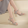 Westory2025年夏季高跟烫钻凉鞋露趾凉鞋宴会鞋S25BG62311 商品缩略图6