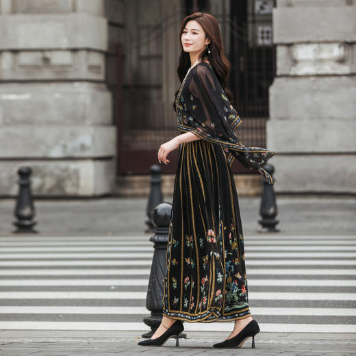 【林栖设计小店】马面裙真丝衫国风宽松2025夏季新款披肩女T1952529 商品图5