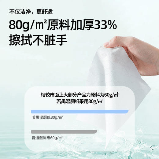 若禺RoyoPanda湿厕纸洁净系列40片/包纯水亲肤不刺激可冲散1件6包RW1701 商品图8