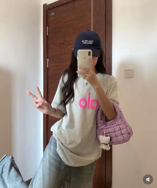 这也太好看了吧！ 美式alo高街风宽松短袖T恤！ 商品图4