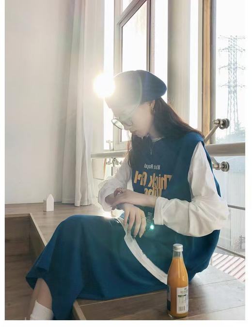 超值购【诗铭洛可】XC7670时尚三件套背心➕长T➕半裙 B11-3 /B2-1/B1-1 商品图0