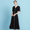 EITIE爱特爱夏季新款气质法式优雅显瘦黑色连衣裙7807577 商品缩略图2