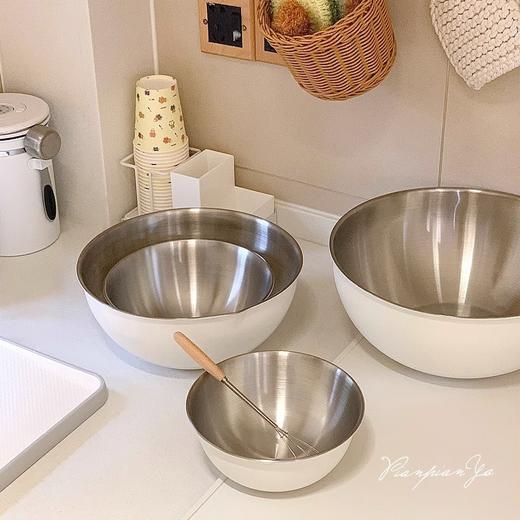 新款厨房料理盆日式碗带刻度304不锈钢烘焙打蛋盆和面洗菜沙拉盆 商品图3