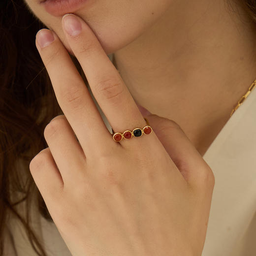 ARSIS银饰｜秘密花园系列 落日霞辉方形排戒 商品图4