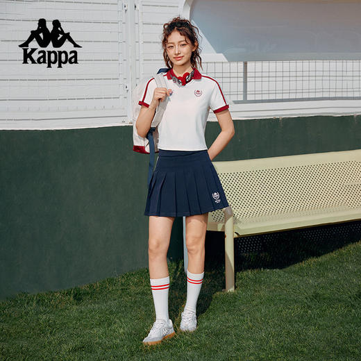 Kappa卡帕背靠背夏季2025新款运动短袖polo衫女款休闲t恤正肩上衣 商品图4