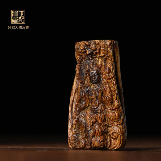 天然芽庄白奇楠菩萨雕件 沉水级 3.83克 SP11486 商品图0