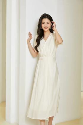 Le Malene 温柔气质中式连衣裙 20314