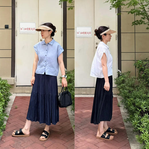 夏--超薄日本面料手工压褶--显瘦垂顺半身裙【包邮+三天无理由退huan】 商品图1