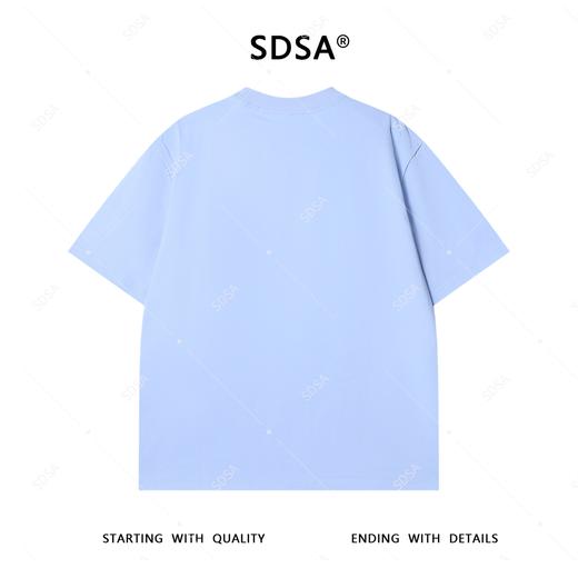 T3702夏季高级感新款男士简约领口立体珠子纽扣装饰短袖T恤重磅时尚潮 商品图5