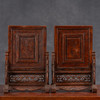 清	黄花梨镶瘿木雕龙纹插屏（一对） 商品缩略图2