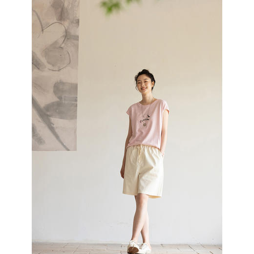 牧衣游原创 汉麻棉刺绣T恤短袖 限量福利款 浅漾【不支持会员折】 商品图3