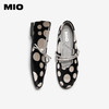 MIO米奥单鞋女平底一脚蹬一字带复古圆头波点玛丽珍M254440834 商品缩略图3