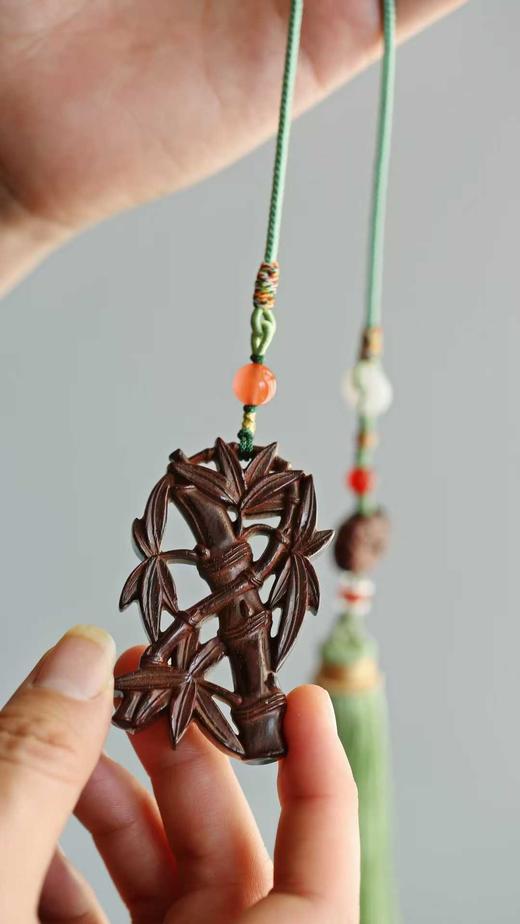 竹报平安°小叶紫檀挂件 商品图4