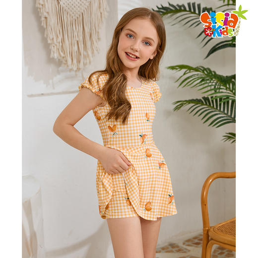 sisia2025新款女童连体泳衣中大童女孩夏季海岛度假泡温泉游泳衣SGS24-01a 商品图5