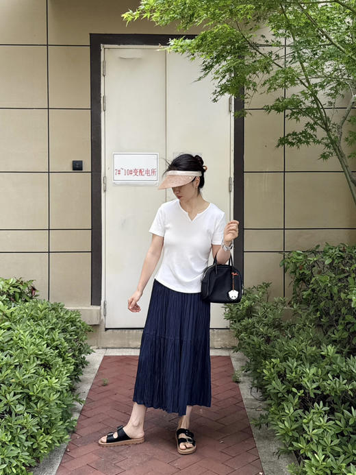夏--超薄日本面料手工压褶--显瘦垂顺半身裙【包邮+三天无理由退huan】 商品图7