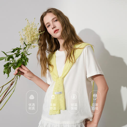 【多巴胺系列】三彩2025新款极简打结披肩女夏轻薄透气外搭小清新 商品图3