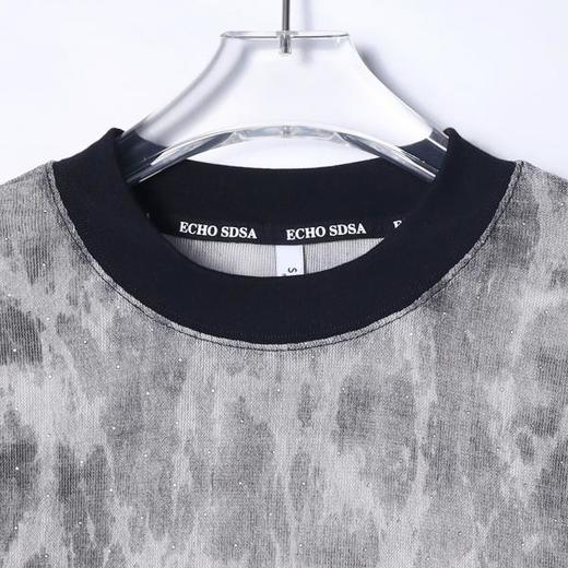 T3722夏季高级感新款男士美式扎染烫钻短袖T恤宽松复古舒适圆领上衣 商品图2