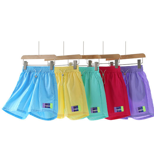 【A类品质，5彩缤纷】【活动两条起拍，一条不发货】夏季儿童户外速干沙滩裤彩色多巴胺男女童抽绳短裤100% 商品图2