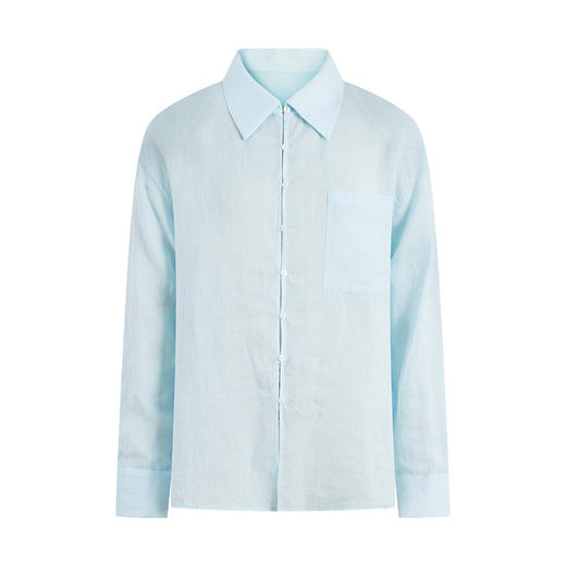 【潮汐备忘录】苎麻衬衫女夏季宽松薄款衬衣休闲防晒上衣 商品图5